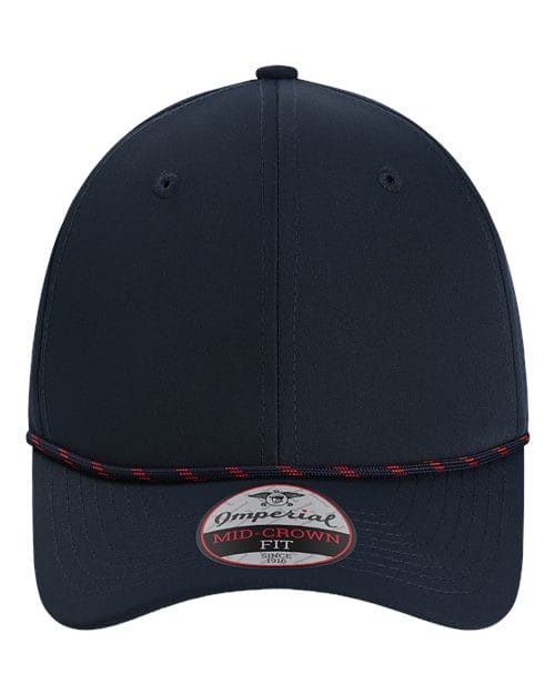 Imperial 7054-The Wingman Cap in Navy/ Navy/ Red