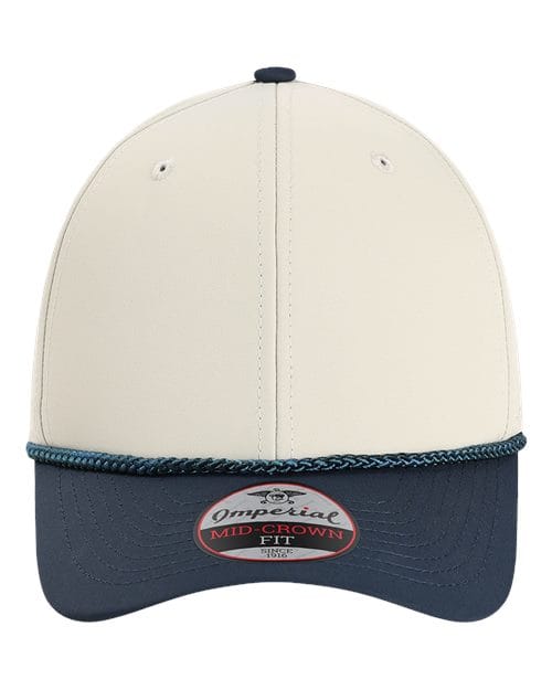 Imperial 7054-The Wingman Cap in Putty/ Navy/ Navy