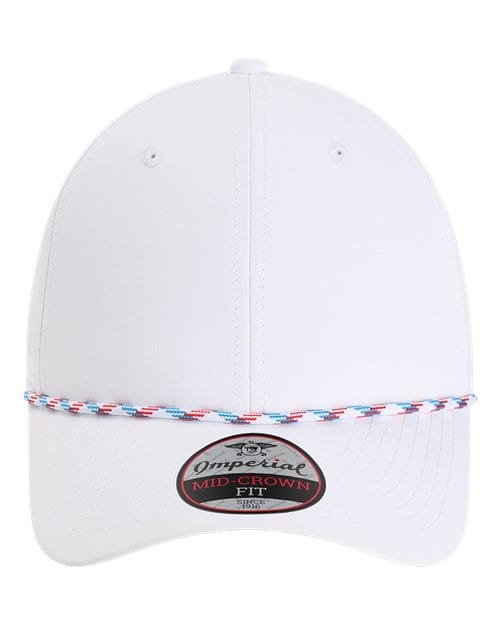 Imperial 7054-The Wingman Cap in White/ Blue/ Red/ White