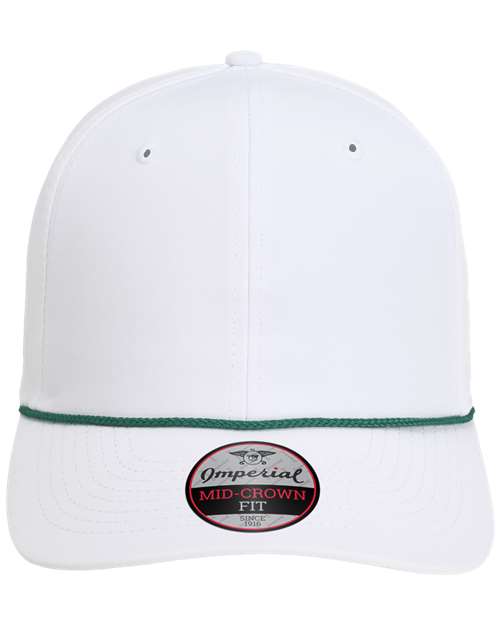 Imperial 7054-The Wingman Cap in White/ Dark Green