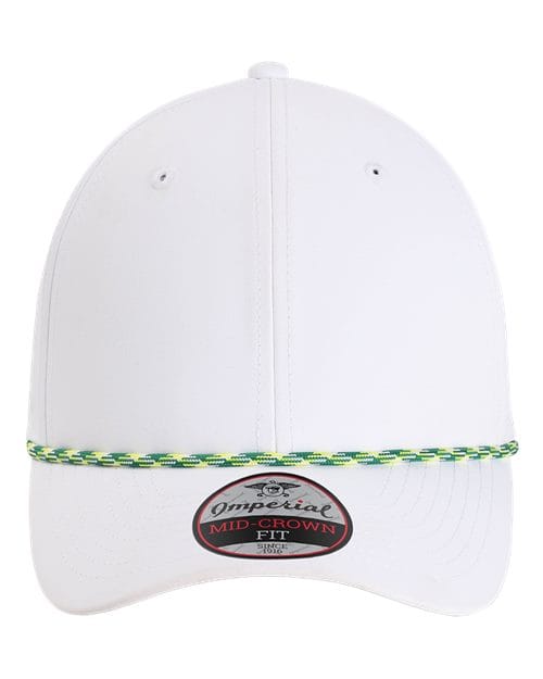 Imperial 7054-The Wingman Cap in White/ Green/ Yellow