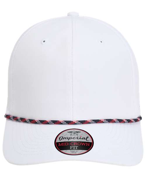 Imperial 7054-The Wingman Cap in White/ Navy/ White/ Red