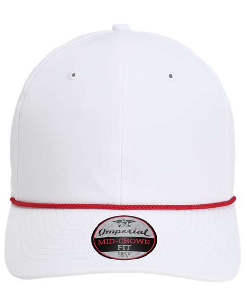 Imperial 7054-The Wingman Cap in White/ Red