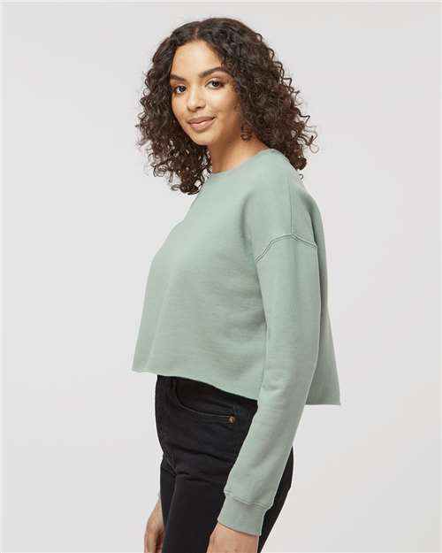 Independent Trading Co. AFX24CRP Women's Lightweight Crop Crewneck Sweatshirt in 