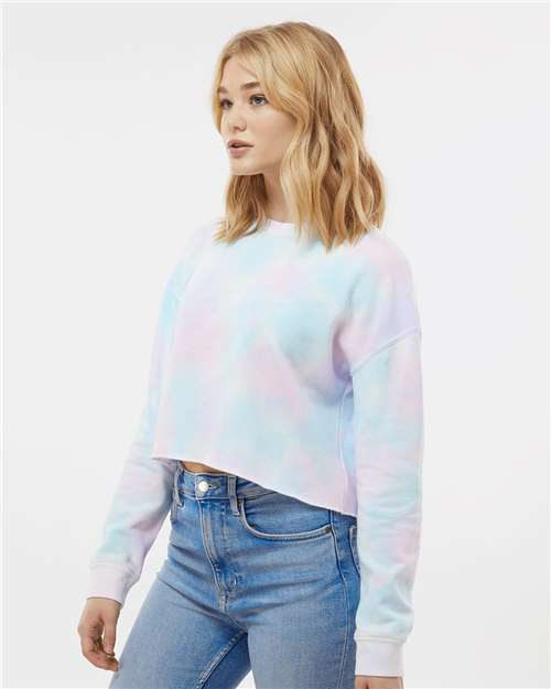 Independent Trading Co. AFX24CRP Women's Lightweight Crop Crewneck Sweatshirt in 