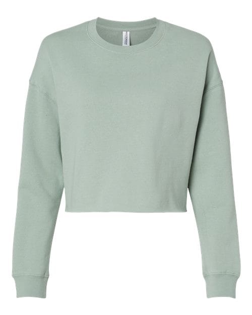 Independent Trading Co. AFX24CRP Women's Lightweight Crop Crewneck Sweatshirt in 
