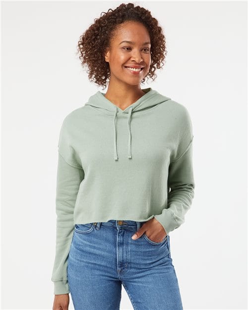 Independent Trading Co. AFX64CRP-Women’s Lightweight Crop Hooded Sweatshirt in 