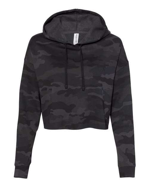Independent Trading Co. AFX64CRP-Women’s Lightweight Crop Hooded Sweatshirt in 