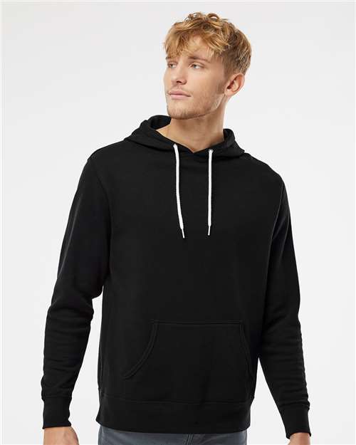 Independent Trading Co. AFX90UN Unisex Lightweight Hooded Sweatshirt in Black
