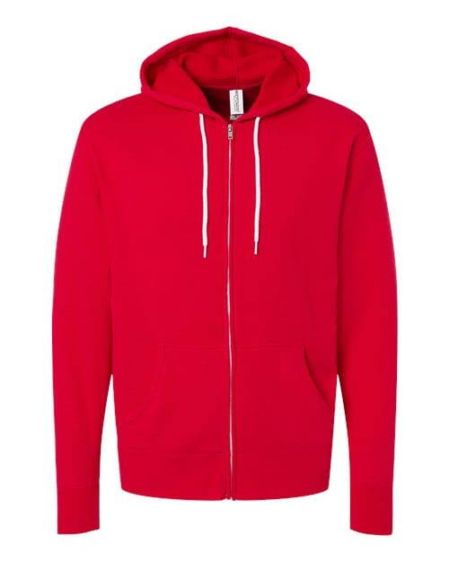 Independent Trading Co. AFX90UNZ Unisex Lightweight Full-Zip Hooded Sweatshirt in 