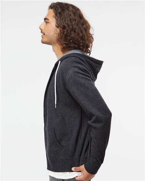 Independent Trading Co. AFX90UNZ Unisex Lightweight Full-Zip Hooded Sweatshirt in 