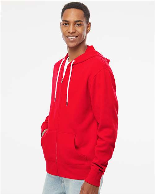 Independent Trading Co. AFX90UNZ Unisex Lightweight Full-Zip Hooded Sweatshirt in 
