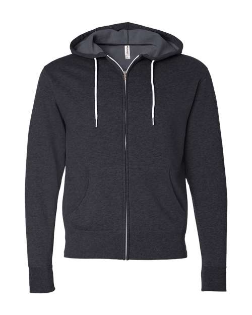 Independent Trading Co. AFX90UNZ Unisex Lightweight Full-Zip Hooded Sweatshirt in 