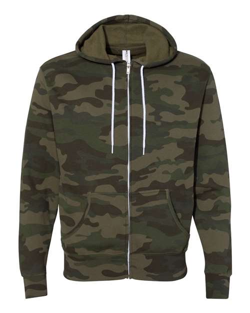 Independent Trading Co. AFX90UNZ Unisex Lightweight Full-Zip Hooded Sweatshirt in 