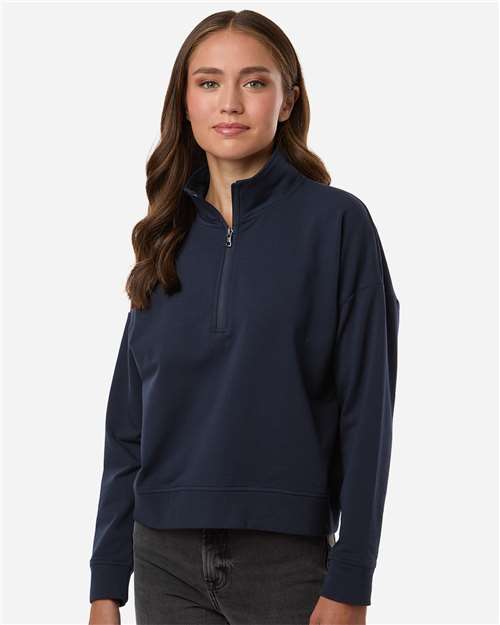 Independent Trading Co. EXP15WPQ Women's Perform Quarter-Zip Pullover in Classic Navy