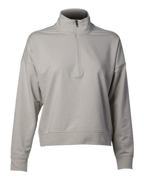 Independent Trading Co. EXP15WPQ Women's Perform Quarter-Zip Pullover in Smoke