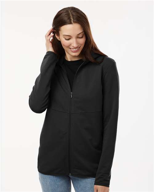 Independent Trading Co. EXP30PZ Unisex Perform Full-Zip Hooded Sweatshirt in Black