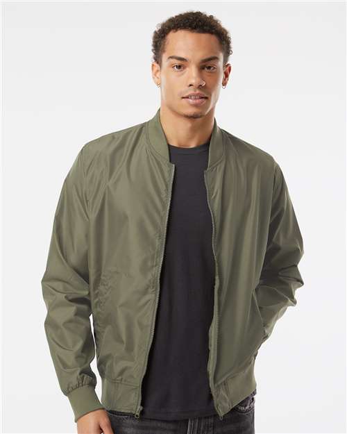 Independent Trading Co. EXP52BMR Unisex Lightweight Bomber Jacket in Army
