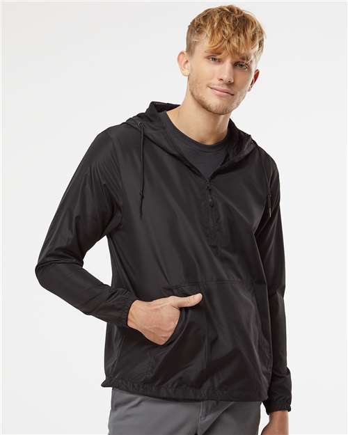 Independent Trading Co. EXP54LWP Unisex Lightweight Quarter-Zip Windbreaker Pullover Jacket in 