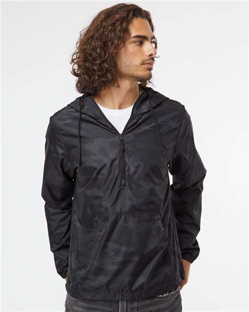 Independent Trading Co. EXP54LWP Unisex Lightweight Quarter-Zip Windbreaker Pullover Jacket in 