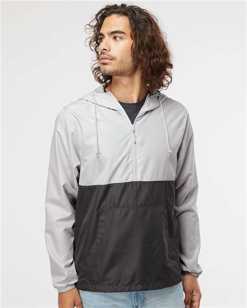 Independent Trading Co. EXP54LWP Unisex Lightweight Quarter-Zip Windbreaker Pullover Jacket in 