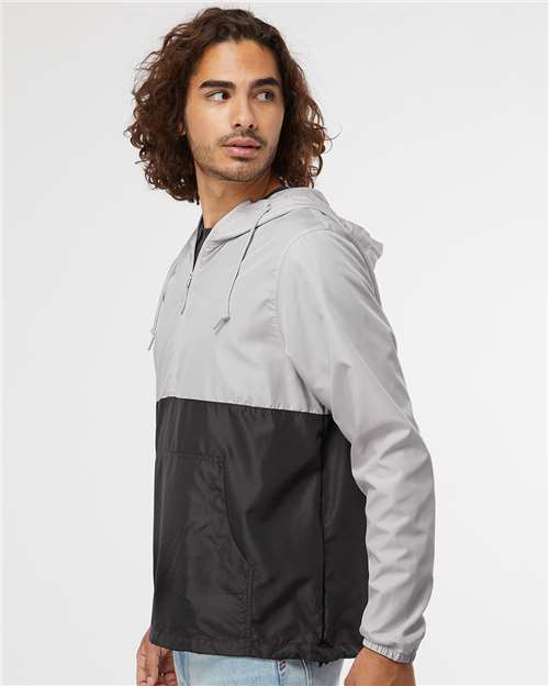 Independent Trading Co. EXP54LWP Unisex Lightweight Quarter-Zip Windbreaker Pullover Jacket in 
