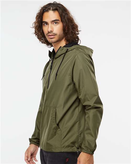 Independent Trading Co. EXP54LWP Unisex Lightweight Quarter-Zip Windbreaker Pullover Jacket in 