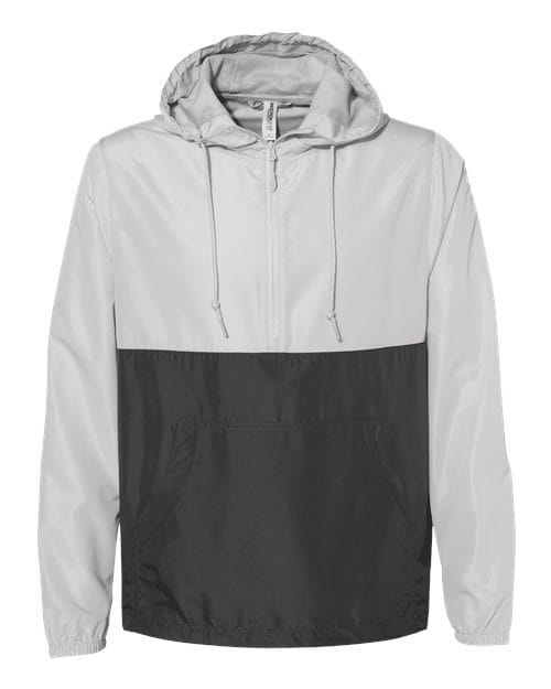 Independent Trading Co. EXP54LWP Unisex Lightweight Quarter-Zip Windbreaker Pullover Jacket in Smoke/ Graphite