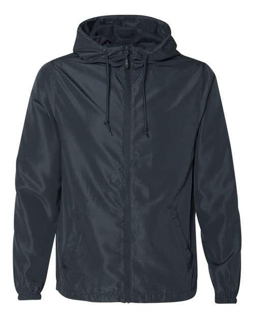 Independent Trading Co. EXP54LWZ Lightweight Windbreaker Full-Zip Jacket in Classic Navy