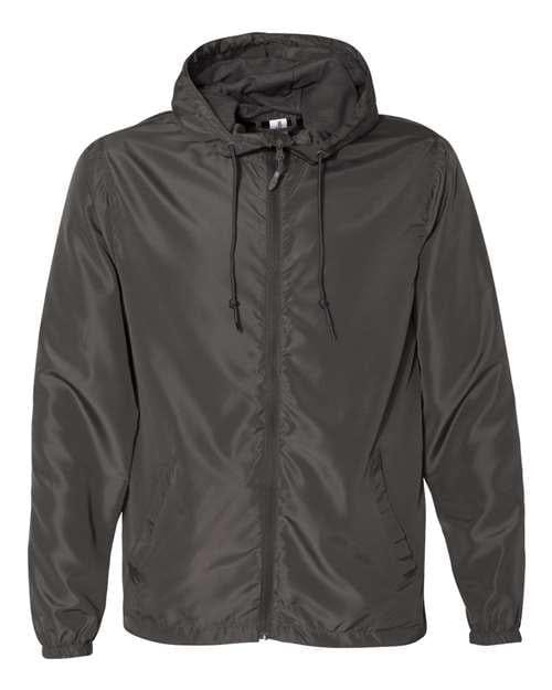 Independent Trading Co. EXP54LWZ Lightweight Windbreaker Full-Zip Jacket in Graphite