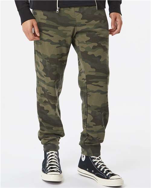 Independent Trading Co. IND20PNT Men's Midweight Fleece Sweatpants in Forest Camo