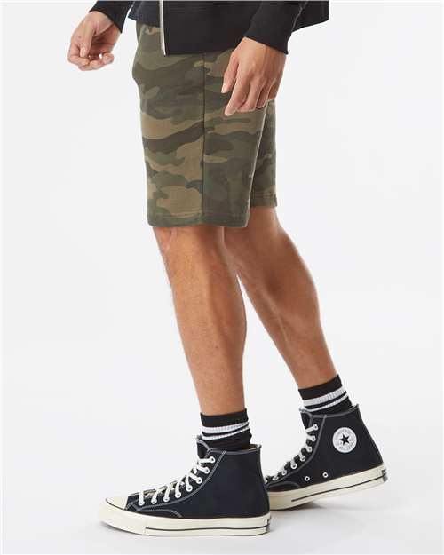 Independent Trading Co. IND20SRT Men's Midweight Fleece Shorts in Forest Camo