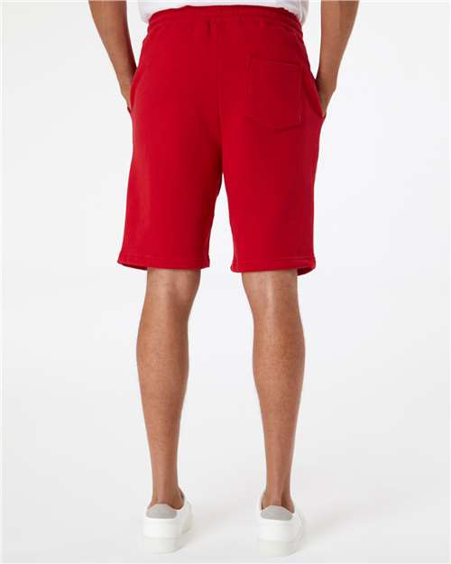 Independent Trading Co. IND20SRT Men's Midweight Fleece Shorts in Red