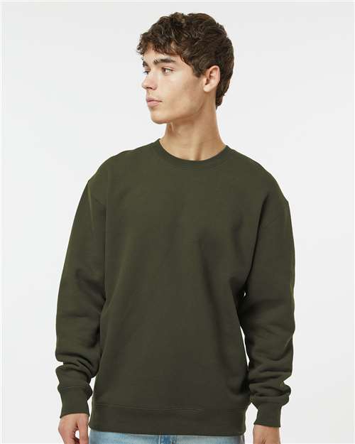 Independent Trading Co. IND3000 Unisex Heavyweight Crewneck Sweatshirt in Army