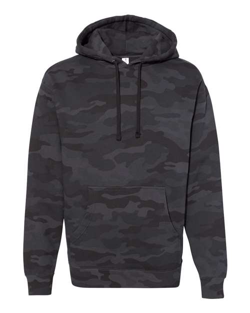 Independent Trading Co. IND4000 Unisex Heavyweight Hooded Sweatshirt in Black Camo