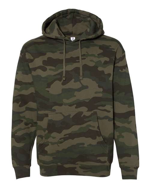 Independent Trading Co. IND4000 Unisex Heavyweight Hooded Sweatshirt in Forest Camo