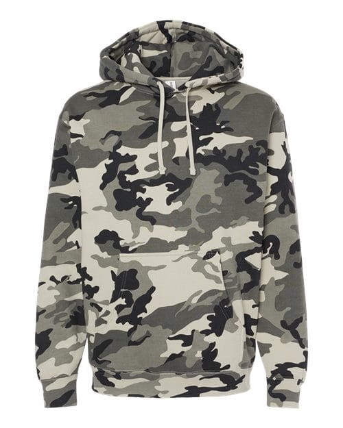 Independent Trading Co. IND4000 Unisex Heavyweight Hooded Sweatshirt in Snow Camo