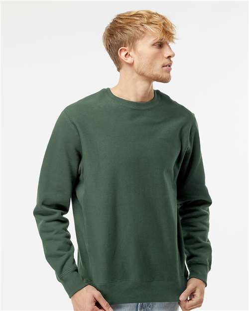 Independent Trading Co. IND5000C-Unisex Legend Premium Heavyweight Cross-Grain Crewneck Sweatshirt in Alpine Green