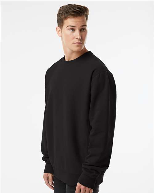 Independent Trading Co. IND5000C-Unisex Legend Premium Heavyweight Cross-Grain Crewneck Sweatshirt in Black