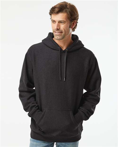 Independent Trading Co. IND5000P-Unisex Legend Premium Heavyweight Cross-Grain Hooded Sweatshirt in Charcoal Heather