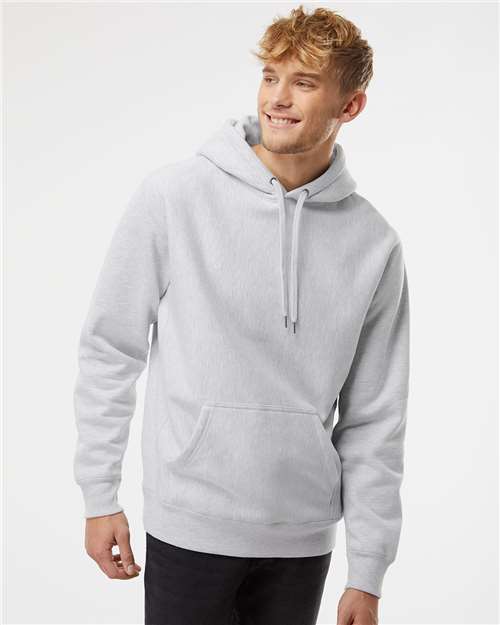 Independent Trading Co. IND5000P-Unisex Legend Premium Heavyweight Cross-Grain Hooded Sweatshirt in Grey Heather