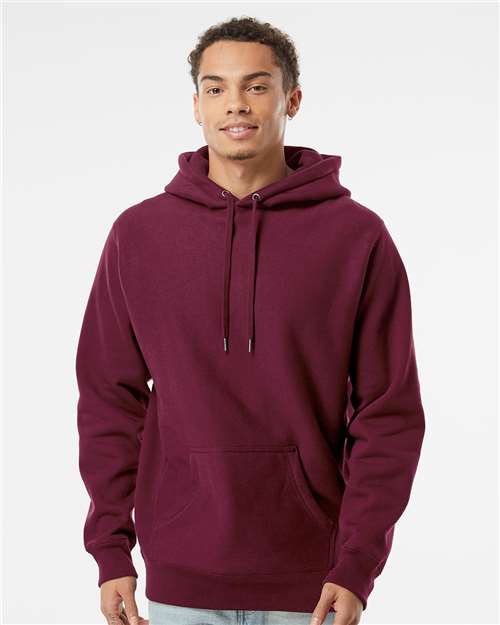 Independent Trading Co. IND5000P-Unisex Legend Premium Heavyweight Cross-Grain Hooded Sweatshirt in Maroon