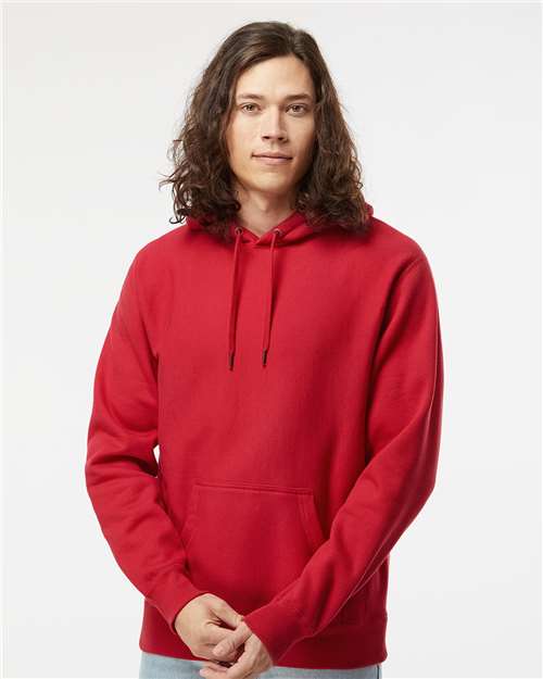 Independent Trading Co. IND5000P-Unisex Legend Premium Heavyweight Cross-Grain Hooded Sweatshirt in Red