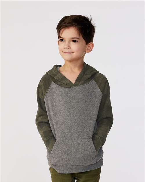 Independent Trading Co. PRM10TSB Toddler Special Blend Hooded Raglan Sweatshirt in 