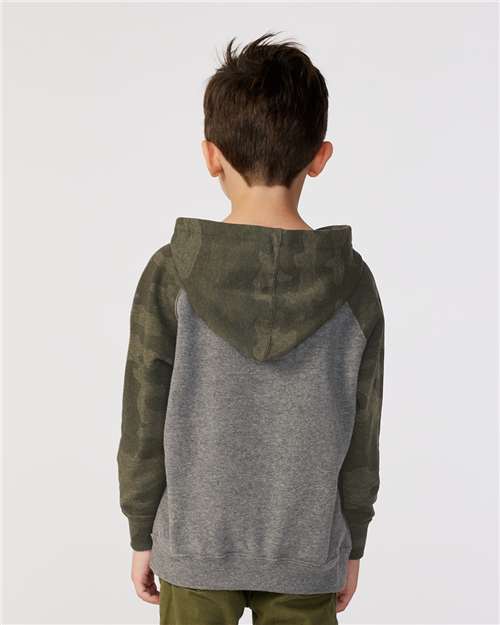 Independent Trading Co. PRM10TSB Toddler Special Blend Hooded Raglan Sweatshirt in 