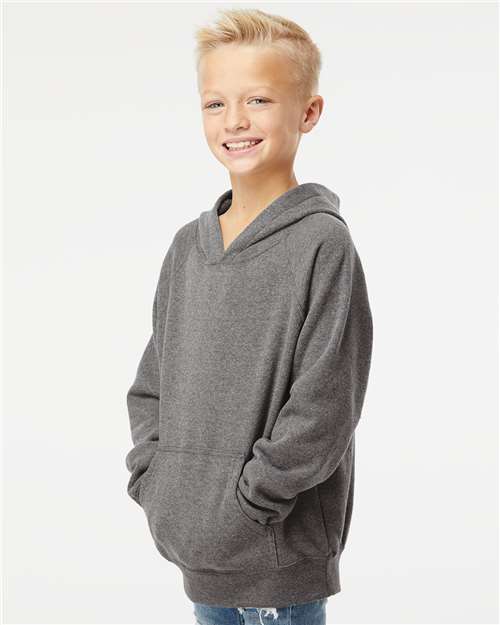 Independent Trading Co. PRM15YSB Youth Lightweight Special Blend Raglan Hooded Sweatshirt in 