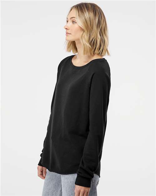 Independent Trading Co. PRM2000 Women's California Wave Wash Crewneck Sweatshirt in 