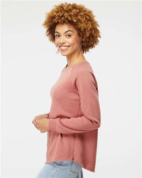 Independent Trading Co. PRM2000 Women's California Wave Wash Crewneck Sweatshirt in 