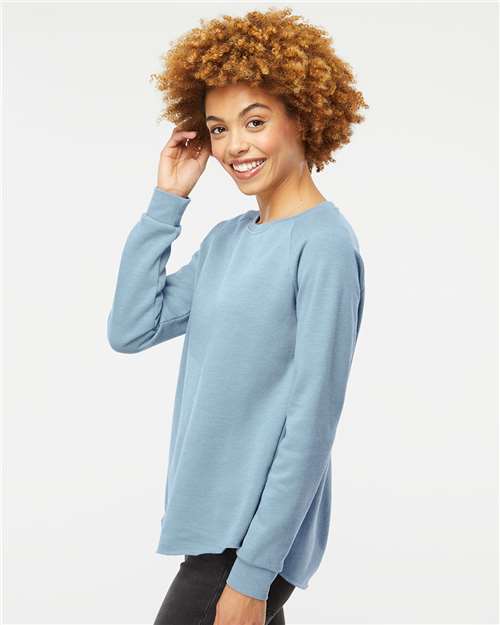 Independent Trading Co. PRM2000 Women's California Wave Wash Crewneck Sweatshirt in 