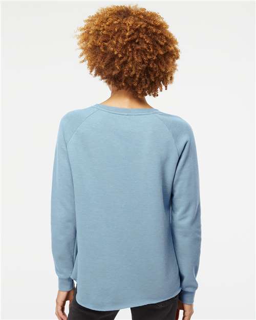 Independent Trading Co. PRM2000 Women's California Wave Wash Crewneck Sweatshirt in 